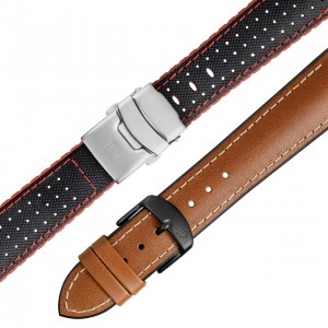 Leather rubber strap