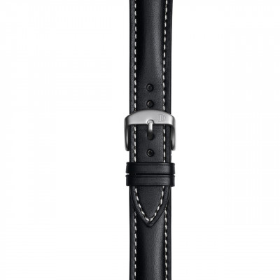 Black Leather Strap with Single Stitching