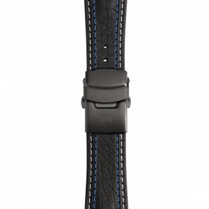 Black Leather Strap with Double Stitching – Deployment Buckle